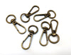 CL149 - LARGE - 20 pcs. Antique Bronze Lobster Swivel Clasps for Key Ring - 45mm x 18mm - Claw Clasps - Dog Clips