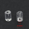 E789 - 2000 pcs (1000 Pairs) Clear Rubber Earring Back Stoppers - 4mm x 3mm - Cylinder Shape - Hole Size: 0.5mm
