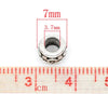 BD288 - 20 pcs. Antique Silver Metal Tibetan Carved Flower Round Pot Spacer Beads- 5mm x 7mm