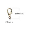 CL037 - 15 pcs. Gold Plated Lobster Clasps - 28mm X 15mm (1.1 inch) - Claw Clasps