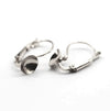 E589 - 10 pcs. (5 pairs) Silver Tone Earring Lever Back Clips - Cone Posts - For 8mm Round Back Cabochons