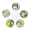 CA505 - 20 pcs Circle Owl Assortment Glass Round Dome Seals Tiles Cabochons - 20mm - Style A