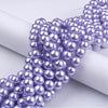 BD188 - 12mm Purple Pastel Lavender Glass Pearl Imitation Round Beads - 16 inch strand - Approx. 35 Beads - Hole Size: 1mm