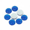CA090B - 100 pcs Druzy Resin Embellishment Cabochons Blue - 12mm - Shimmer Style