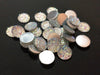 CA125 - 10 pcs Druzy Resin Embellishment Cabochons Clear Multicolor - 12mm - Dome Circle