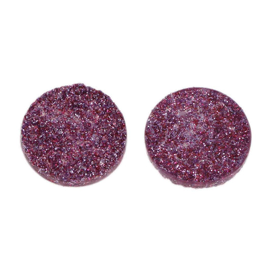 CA149 - 10 pcs Druzy Resin Embellishment Cabochons Sparkly Purple - 12mm (1/2 in)