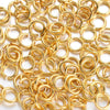 J189 - 500 pcs Gold Plated Open Jump Rings - 6mm - 18 Gauge (1mm Thick) - Made of Brass