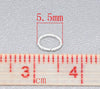 J113A -1000 pcs Silver Plated Oval Open Jump Rings - 5.5x4mm - 21 Gauge