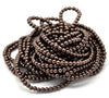 BD067 - 4mm Brown Coffee Glass Pearl Imitation Round Beads - 32 inch strand