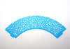 C013 - 12pcs Blue Filigree Paper Lace Wedding Party Cupcake Cake Cups Wrappers Liners - 217mm x 52mm (8.54" x 2.05")