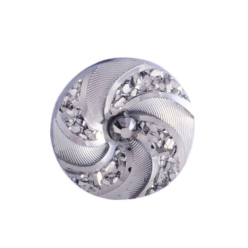 CA710 - 10 pcs Druzy Resin Embellishment Cabochons Gunmetal - 16mm - Circle - Metallic Flower Design