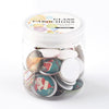 CA881 - 50 pcs Assortment of Circle Christmas Glass Round Dome Seals Tiles Cabochons - 25mm (1 inch) - Box Included