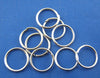 J127A - 100 pcs Silver Tone Open Jump Rings 8mm - 20 Gauge