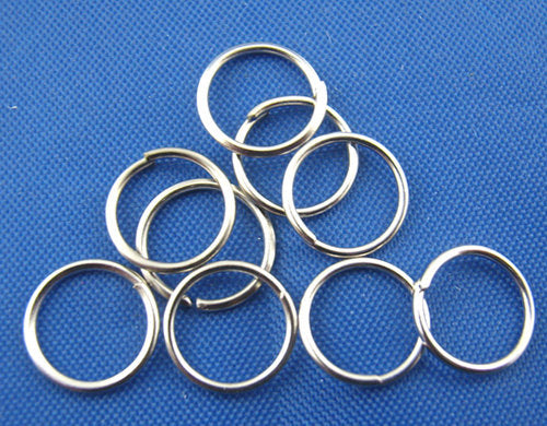 J127A - 100 pcs Silver Tone Open Jump Rings 8mm - 20 Gauge