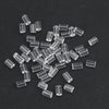 E789 - 2000 pcs (1000 Pairs) Clear Rubber Earring Back Stoppers - 4mm x 3mm - Cylinder Shape - Hole Size: 0.5mm