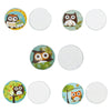 CA505 - 20 pcs Circle Owl Assortment Glass Round Dome Seals Tiles Cabochons - 20mm - Style A