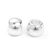 BD599 - 50 pcs Silver Plated METAL Smooth Ball Spacer Beads - 10mm - Large Hole: 4.4mm - Fits European Cords and Paracord!