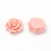 CA747 - 100 pcs Resin Cabochons - 10mm - Rose Flower Design - Multicolor - Fit on 8mm flat settings!