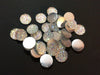 CA125 - 10 pcs Druzy Resin Embellishment Cabochons Clear Multicolor - 12mm - Dome Circle