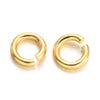 J189 - 500 pcs Gold Plated Open Jump Rings - 6mm - 18 Gauge (1mm Thick) - Made of Brass