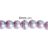 BD746 - 8mm Pastel Light Purple Glass Pearl Imitation Round Beads - 32 inch strand - Approx. 105 beads per strand - Hole Size: 1mm