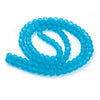 BD607 - 8mm Sky Blue Frosted Glass Round Beads - 15" strand (40cm) - Approx 52 beads per strand - Hole Size: 1.3mm