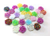 CA772 - 10 pcs (5 Pairs) Resin Cabochons - 12mm - Rose Flower Design - Multicolor - Fit on 6mm flat settings!
