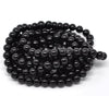 BD157 - 10mm Black Glass Pearl Imitation Round Beads - 16 inch strand