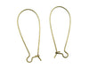 E308 - 50 pcs (25 Pairs) Antique Bronze Kidney Earwire Earring Hooks -35x15mm - LARGE - 21 Gauge (0.7mm)