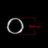J055 - 100 pcs Silver Plated Open Jump Rings - 9mm - 21 Gauge (0.7mm Thick) - Shiny