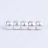 BD758 - 10 pcs Silver Plated Smooth Drum METAL Spacer Beads - MATTE - 7mm x 6mm - Large Hole: 3.9mm - Fits European Cords!