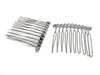 H099 - 6 pcs. - Silver Tone Comb Hair Clips - 42mm x 36mm (1.65" x 1.42") - 10 Teeth - Great Quality!