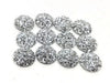 CA676 - 10 pcs Druzy Resin Embellishment Cabochons Silver - 14mm - Dome Circle