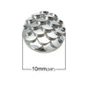 CA282 - 10 pcs Mermaid Fish Scales Resin Carved Embellishment Cabochons Silver White Clear - 10mm