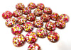 CA574 - 10 pcs Druzy Resin Embellishment Cabochons - 12mm - Glitter Style - Pink, Yellow and Silver