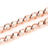 BD490 - 48 pcs. - 8mm Rose Gold Hematite Faceted Round Beads - 15 6/8 inch strand (40cm) - 0.9mm Hole Size - Grade A