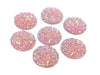 CA834 - 10 pcs Druzy Resin Embellishment Cabochons Light Pink Blush Multicolor - 25mm (1 inch) - Dome Style