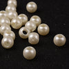 BD640 - 100 pcs Ivory Smooth ABS Plastic Ball Spacer Beads - 12mm - Large Hole: 5mm