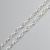 N187 - 2M (6.6 Ft) - Silver Plated Cable Chain Link - 8mm x 7mm - HEAVY DUTY