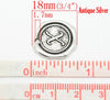 P114 - 5pcs. Antique Silver LARGE Letter "X" Alphabet Letter - 18mm x18mm - Wax Design