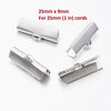 CR043 - 10 pcs 304 Stainless Steel Smooth Ribbon Crimps End Caps - 25mm x 9mm - Great for 1" Ribbons &amp; Cords! Hypoallergenic! Tarnish Resistant!