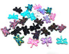 CA773 - 10 pcs (5 Pairs) Resin Cabochons - 12mm x 9mm - Dragonfly - Design - Multicolor - Fit on 4mm flat settings!