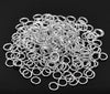 J028 - 100 pcs Silver Plated Open Jump Rings - 5mm - 20 Gauge