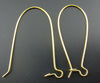 E790 - 200 pcs (100 Pairs) Gold Plated Kidney Earwire Earring Hooks -38x16mm - LARGE (1.5 inch x 0.63 inch) - 38mm x 16mm