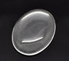 CA702A - 20 pcs. Oval Clear Round Glass Dome Seals Tiles - 25x18mm (1 x 0.71 in) - 25mm x 18mm