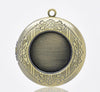 P957B - 4 pcs Antique Bronze Ornamented Pendant Photo Locket Box Pendants - For 20mm and 24mm Settings - 36mm X 32mm- Fits 20mm Settings &amp; 24mm Settings