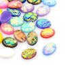 CA548 - 10 pcs Resin Embellishment Oval Cabochons - Assortment - Variety Pack - 25x18mm - 25mm x 18mm - 18x25mm - Mosaic Opal Opalite Imitation