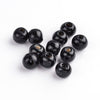 BD715 - 200 pcs Black Wooden Wood Round Spacer Beads - 8mm (0.32") - Hole Size: 2.5mm - Glossy