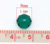 BD657 - 20 pcs. Malachite Green Crystal Quartz Faceted Rondelle Beads - 8mm - Hole Size: 1.3mm