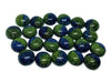 CA687 - 10 pcs Druzy Resin Embellishment Cabochons - 12mm - Glitter Style - Blue and Green - Bi-Color